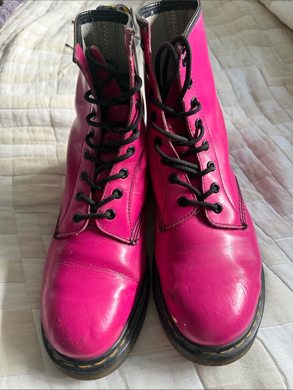 Dr Marten’s Ladies 11 Pink Patent 1460 Boots